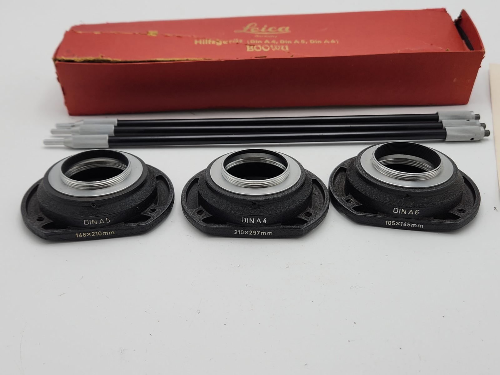 Vintage Letiz Leica Hilfsgerat Din A4, Din A5, Din A6 BOOWU Copy Stand in Box