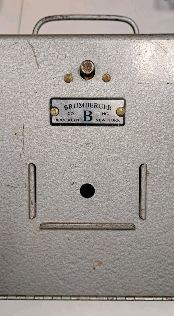 Vintage Metal Brumberger 8mm Film Ejector Case Box 8mm Film Reels Box Only