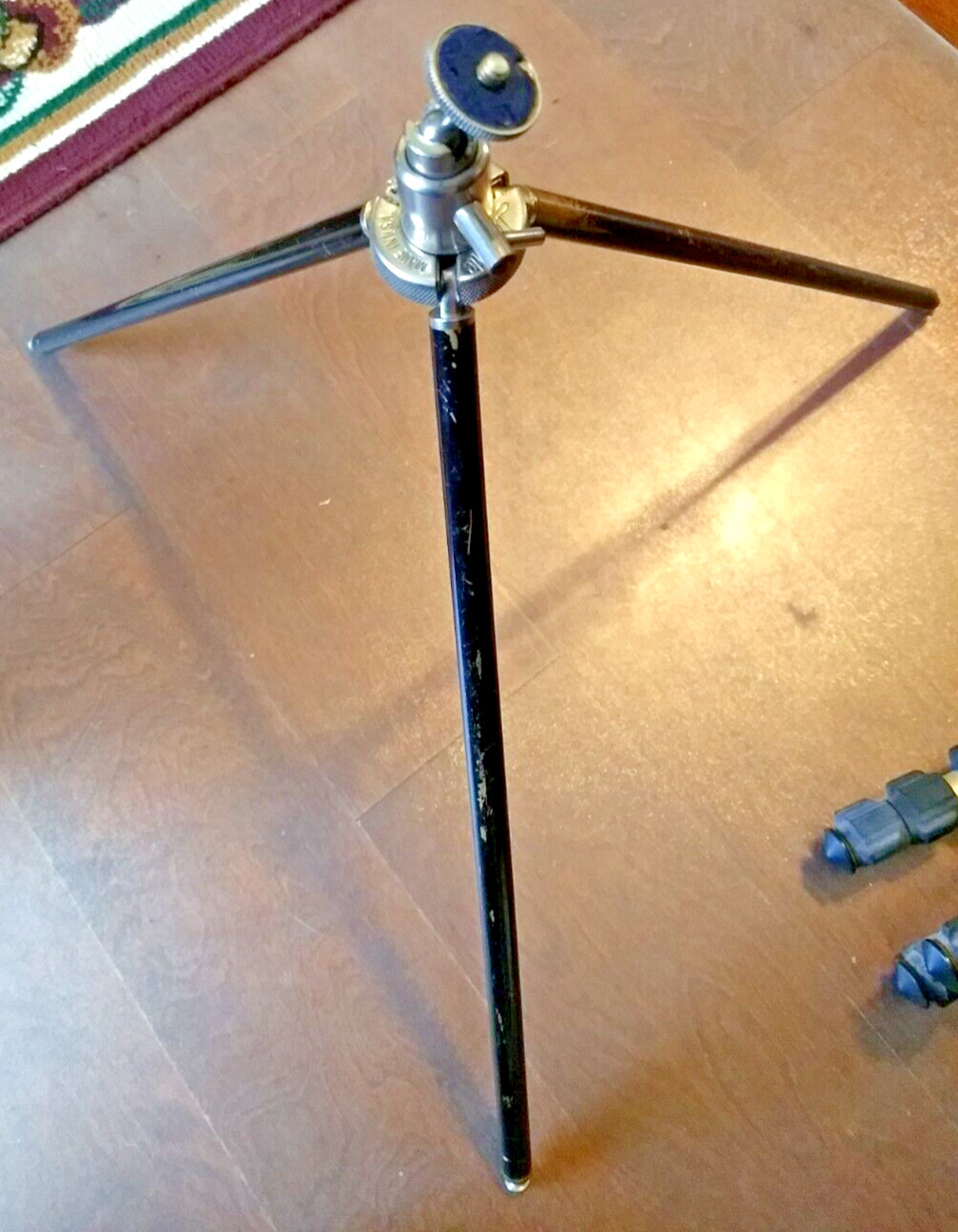 Vintage Lafayette Instrument Tripod With PanHead in Canvas Carry Bag made in USA