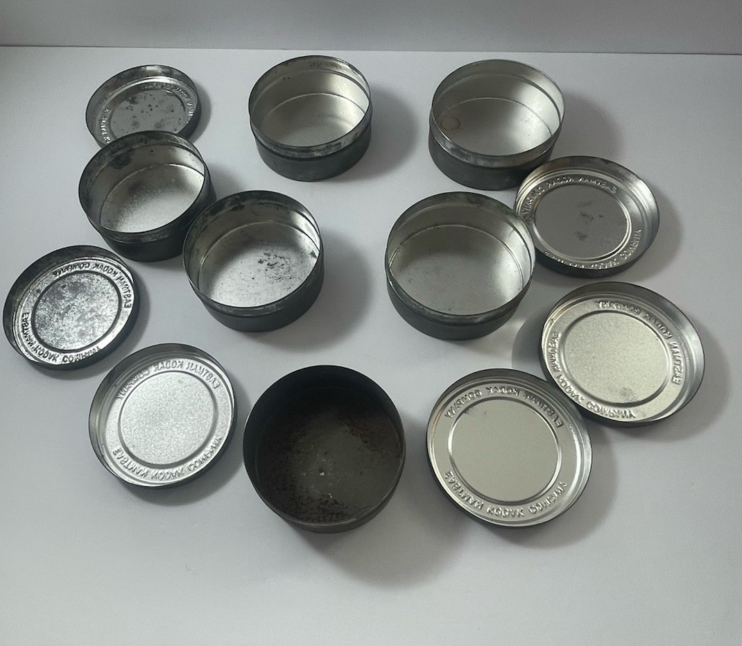6 Vintage EASTMAN KODAK Vericolor II Professional Film 5025 Type S Tins Empty
