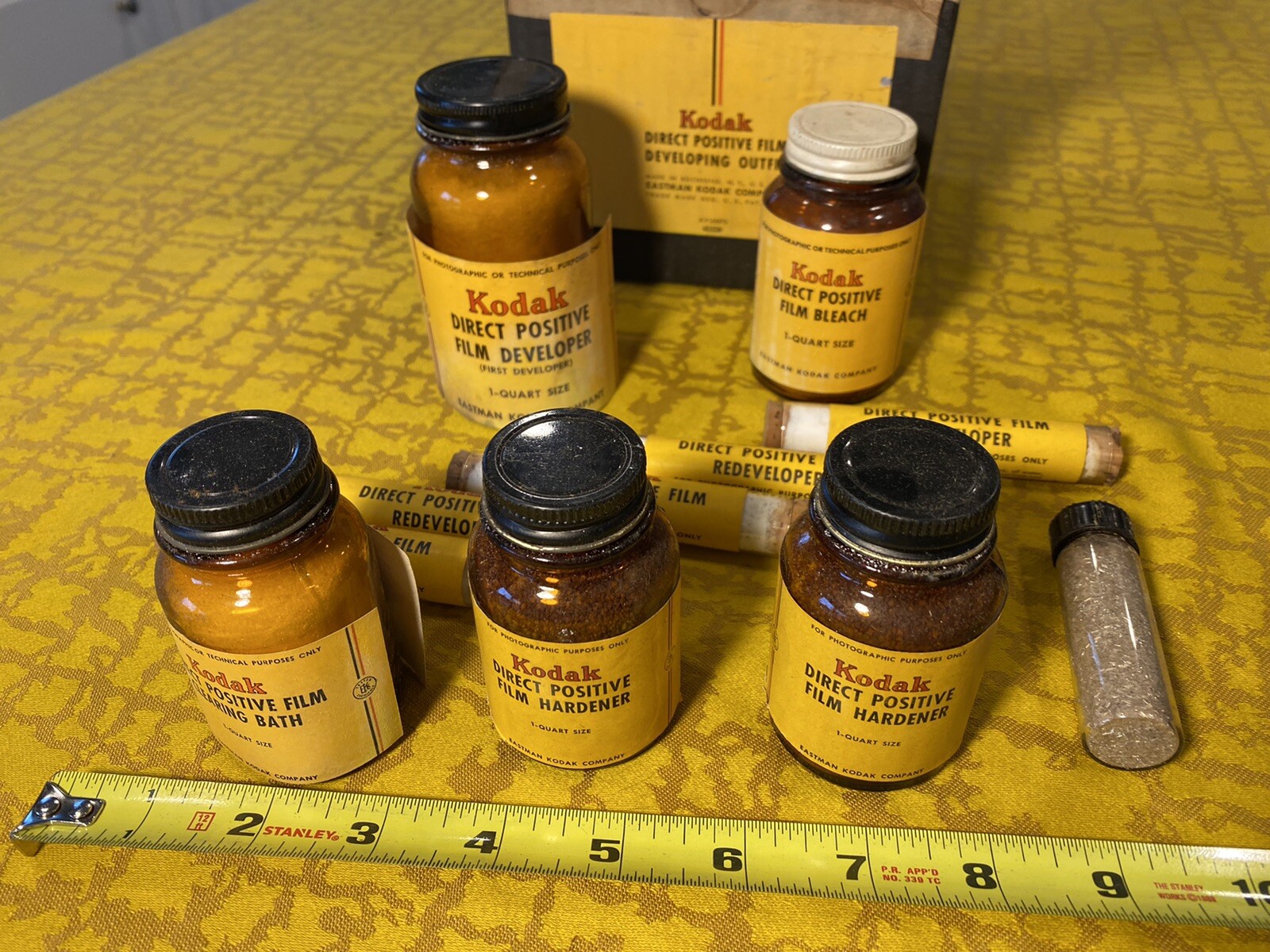 Antique Eastman Kodak Boxed Chemicals for Film Developing Great Display Pieces