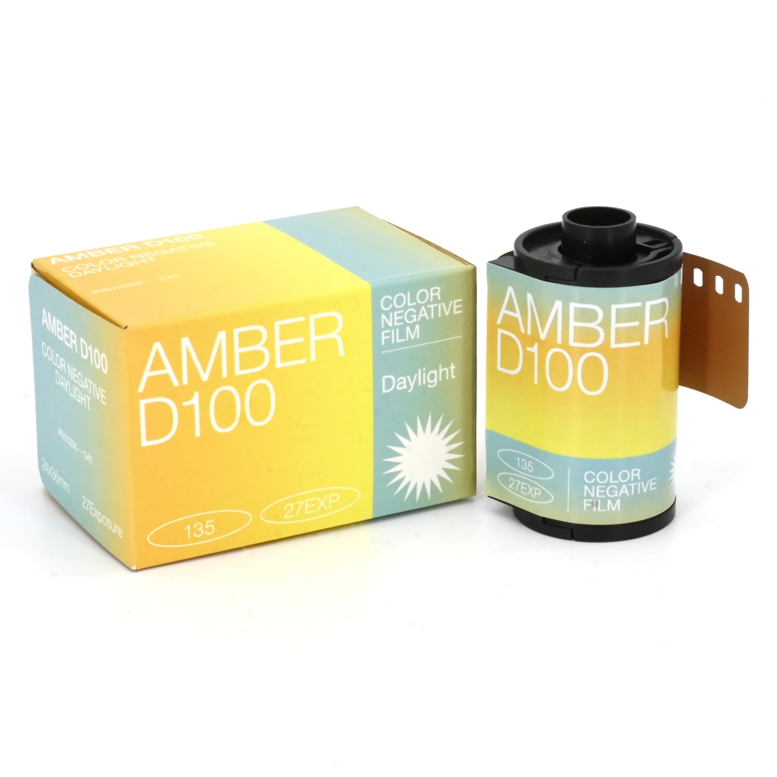 Amber D100 35mm Color Negative Cine Film 27 Exposures ISO 100 Cinematic 135