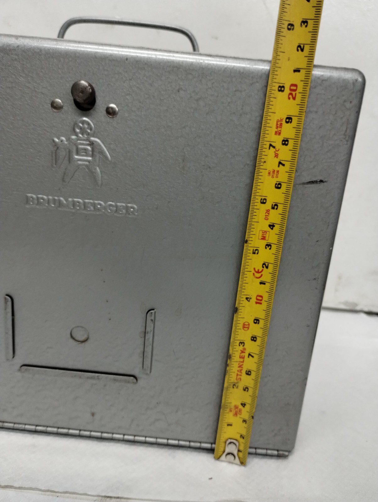 Brumberger 8mm Movie Film Reel Can Metal Storage Box Empty Vintage