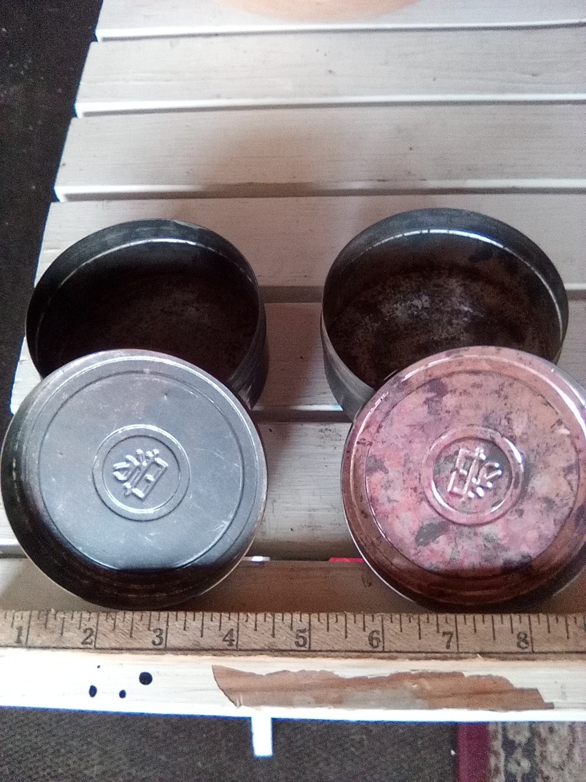 2 Vintage 4 inch Eastman Kodak Metal Film Case container