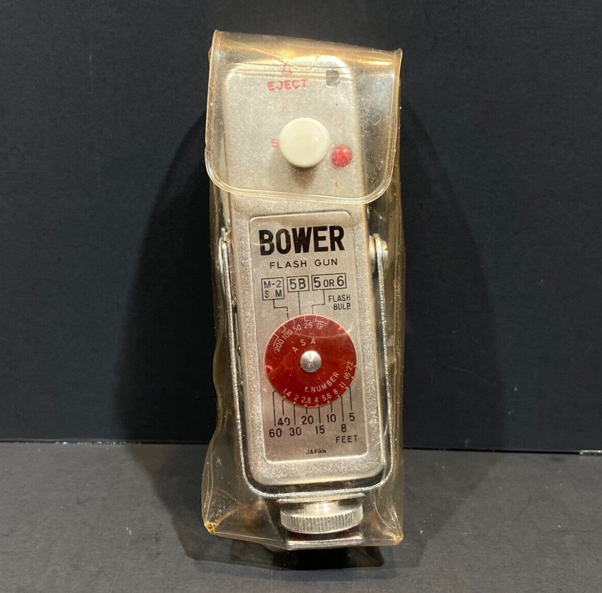 VTG Bower Flash Gun w/ Fan Disc for Camera Original Case Made in Japan Untested