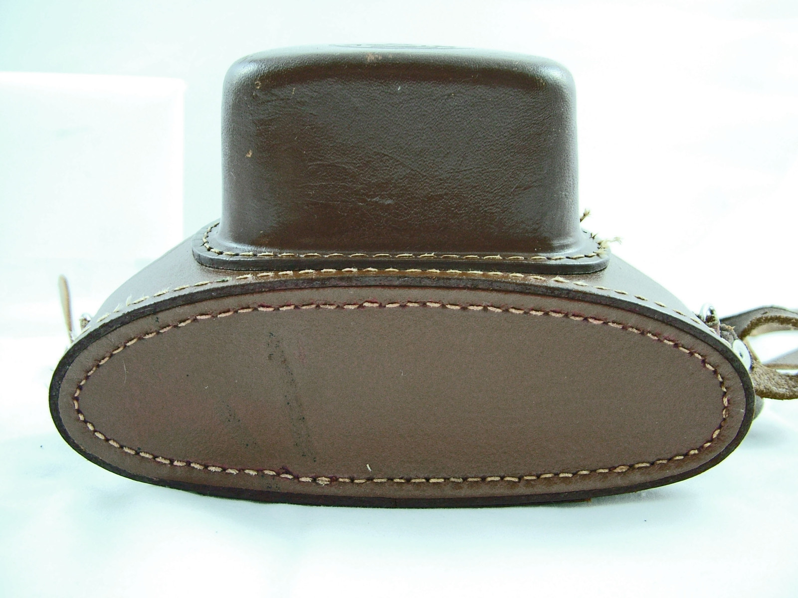 RARE VINTAGE PRAKTICA RIVAL REFLEX BROWN LEATHER CAMERA CASE WITH STRAP