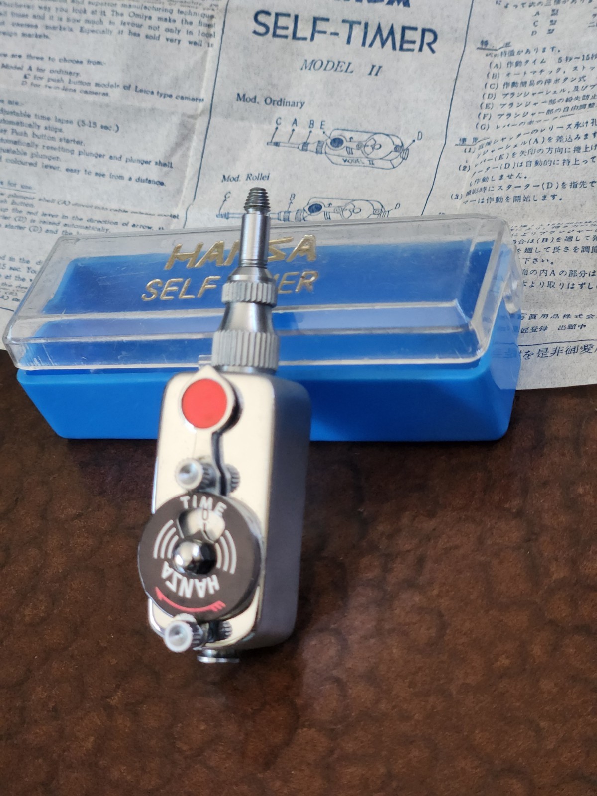 Vintage 1960’s HANZA MOD.II Camera Self Timer-Japan-Working W/Case & Ppwk-Nice !