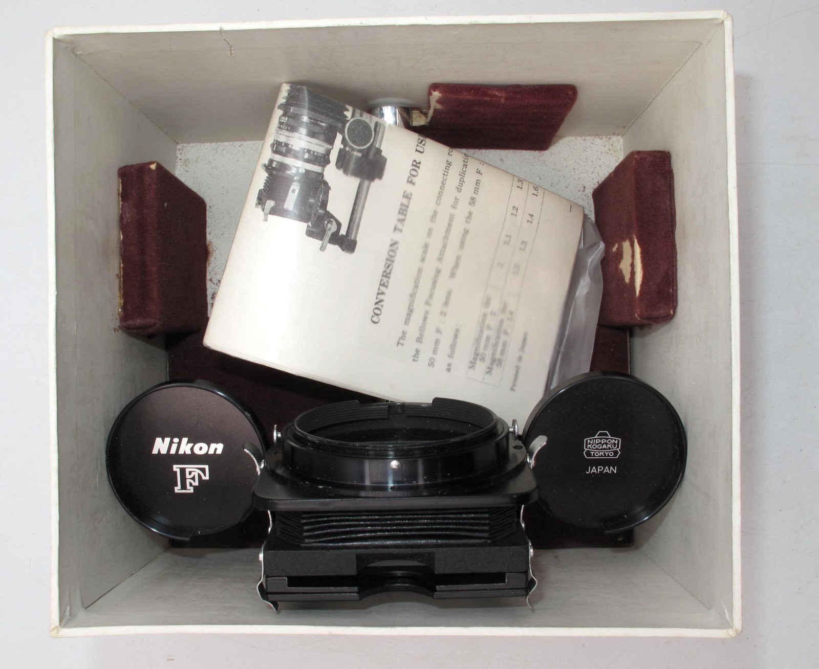 *VINTAGE* NIKON SLIDE COPYING ADAPTER FOR BELLOWS ATTACHMENT MODEL II IN BOX