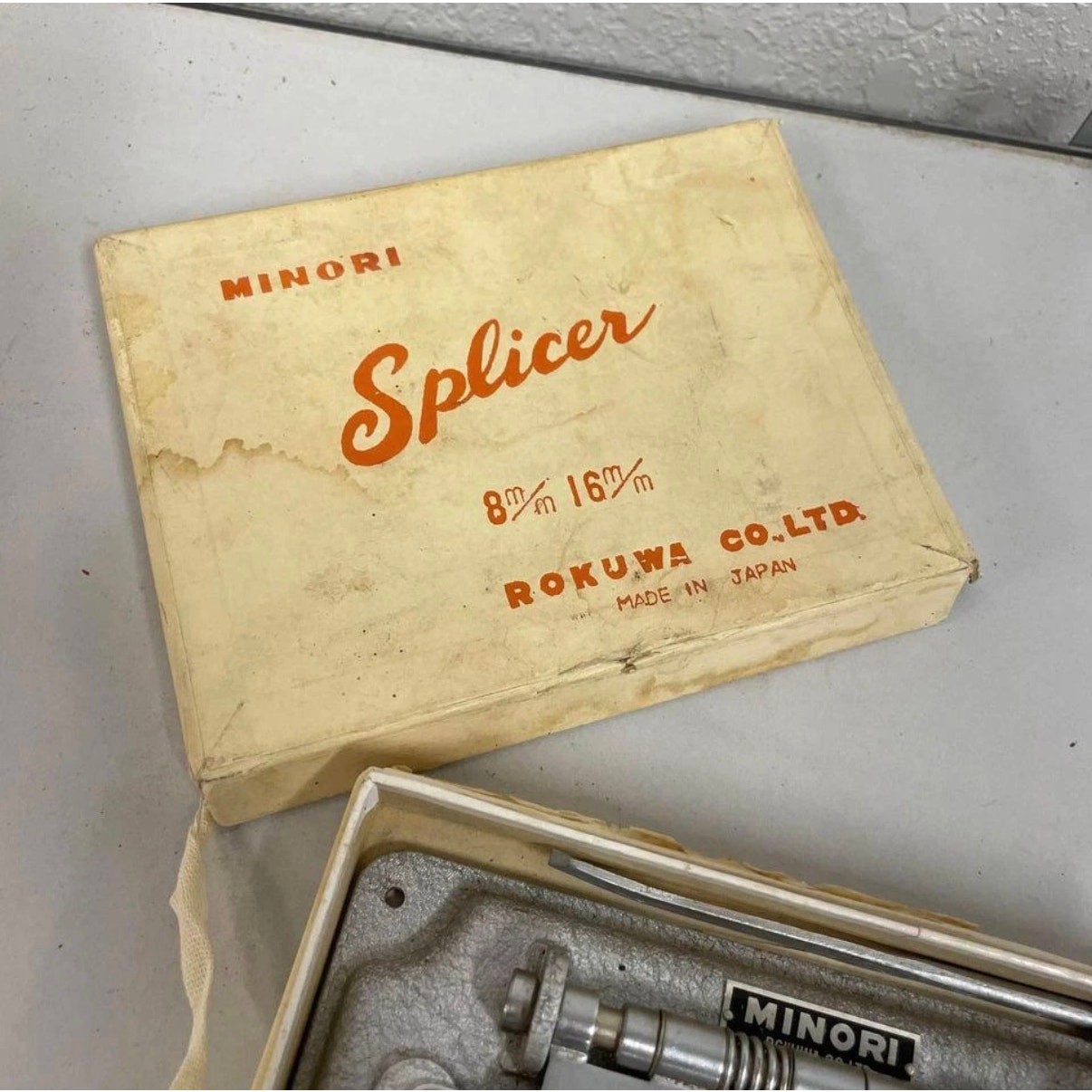 Vintage Minori Film Splicer for 8mm & 16mm, Rokuwa Co in Japan w/ Box