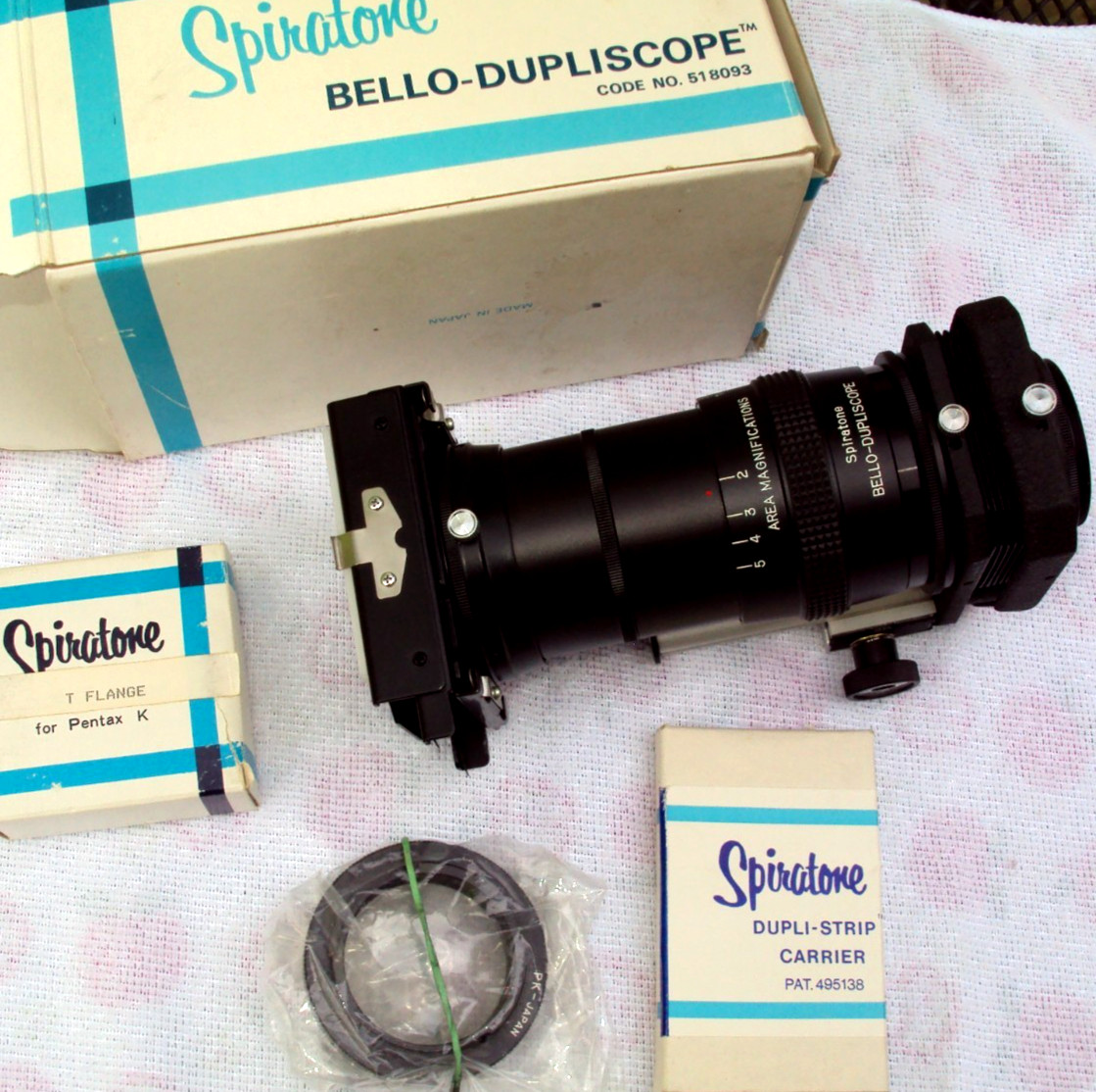 Spiratone Bello-Dupliscope Macro Photo Slide Negative Duplicator #518093 w/Box