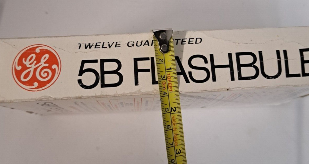General Electric Flashbulbs 5B 12-Pack Unused Box & Packing Vin 1960’s RARE