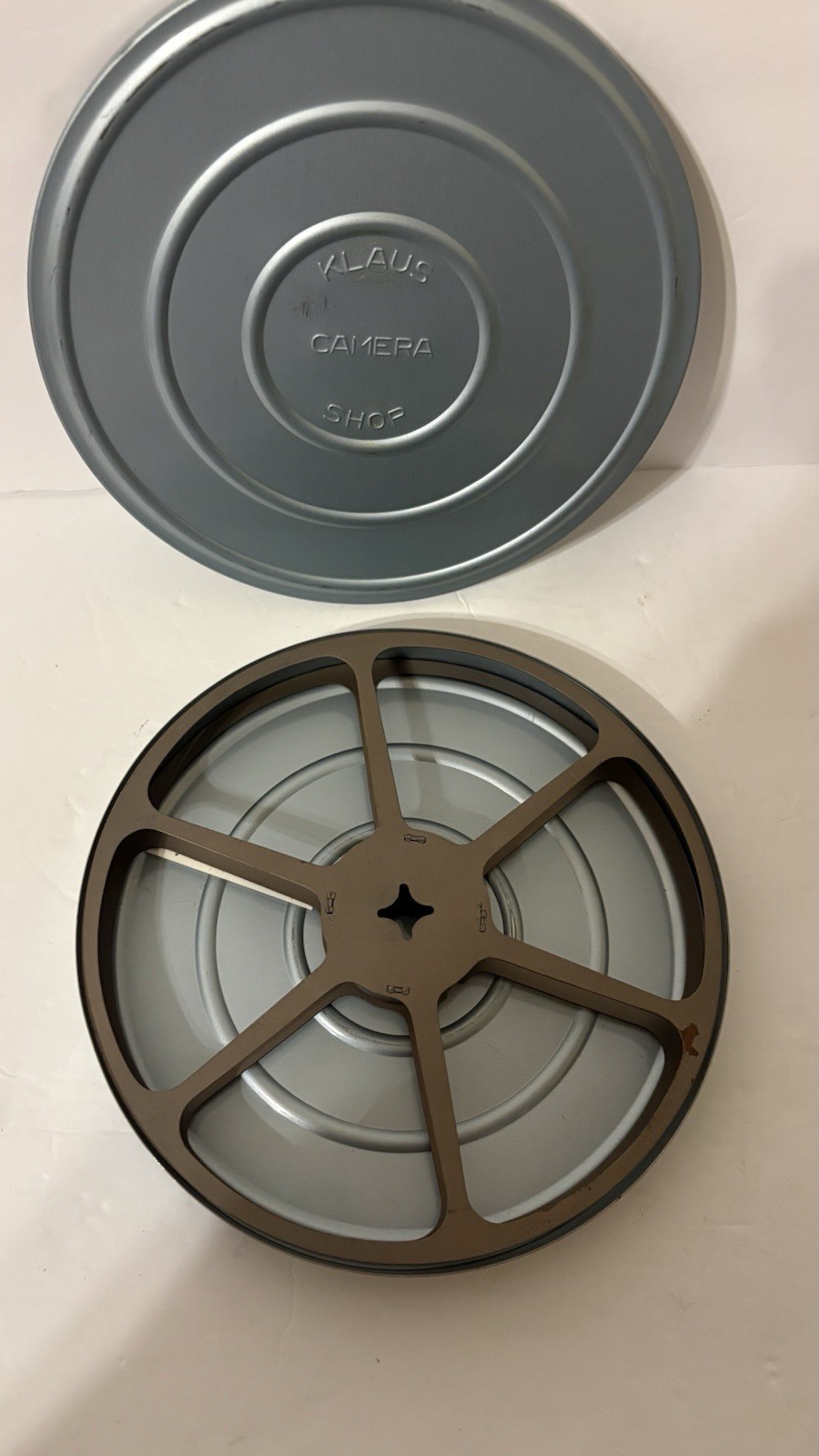 VTG 7” Film Reel & Metal Case – Empty Reel – Klaus Camera Shop