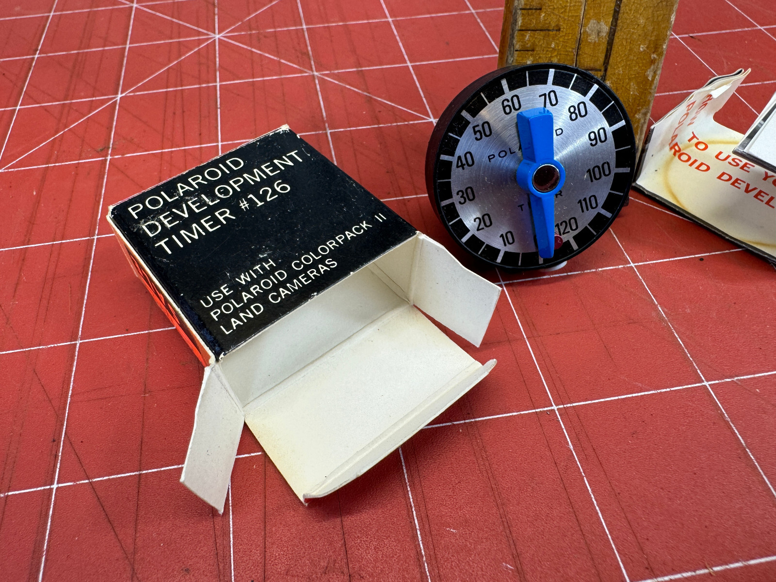 Vintage Polaroid Model 126 Development Timer with Original Box & Instructions.