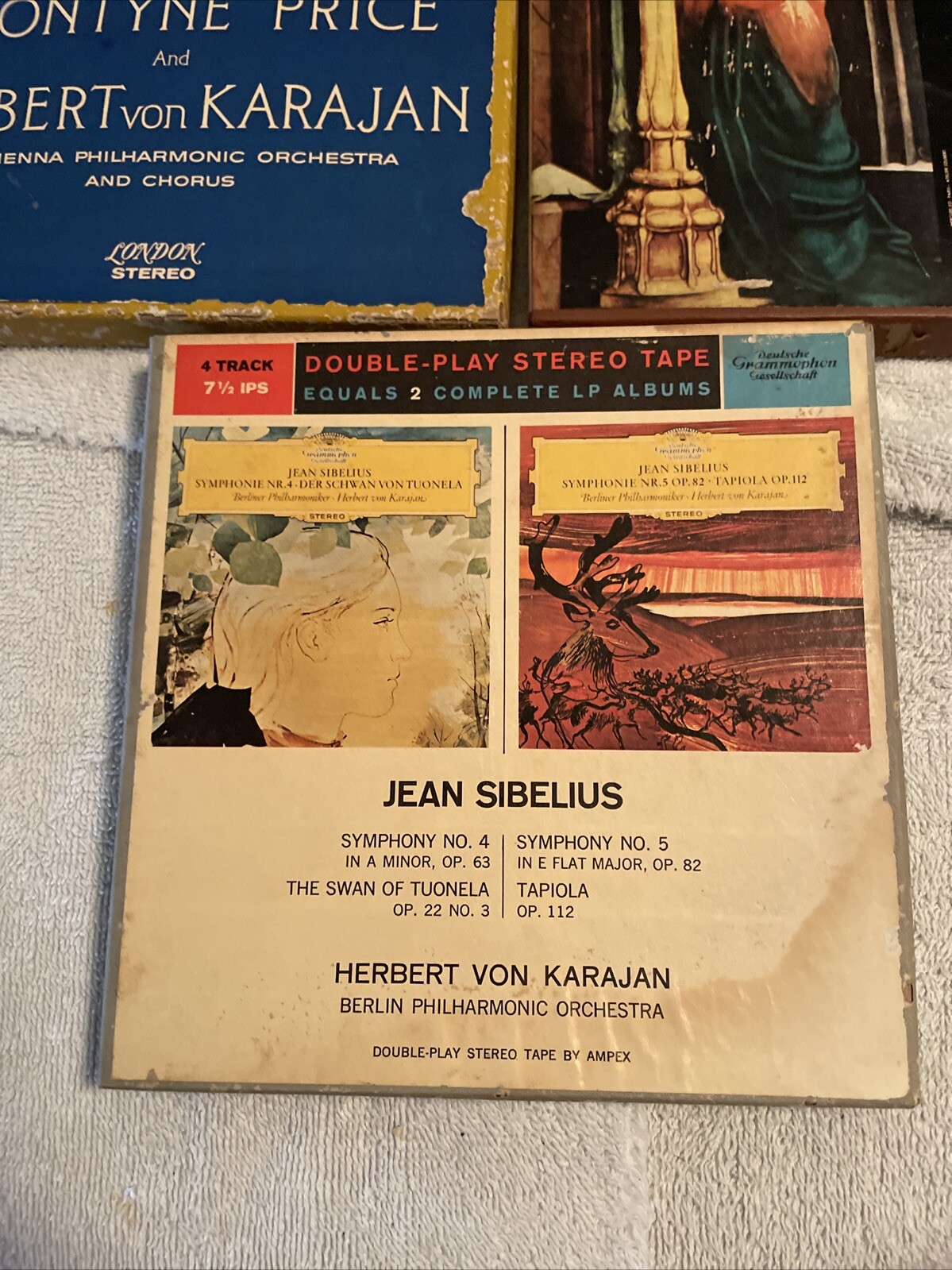 5 Vintage Empty Reel To Reel Cases Random Titles Great For Crafting Projects.