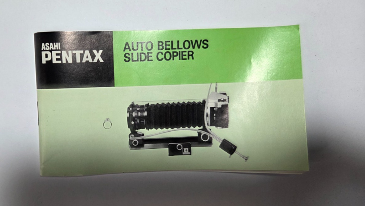 Asahi Pentax Auto Bellows K Set w/ Cable Release and Scales In Box