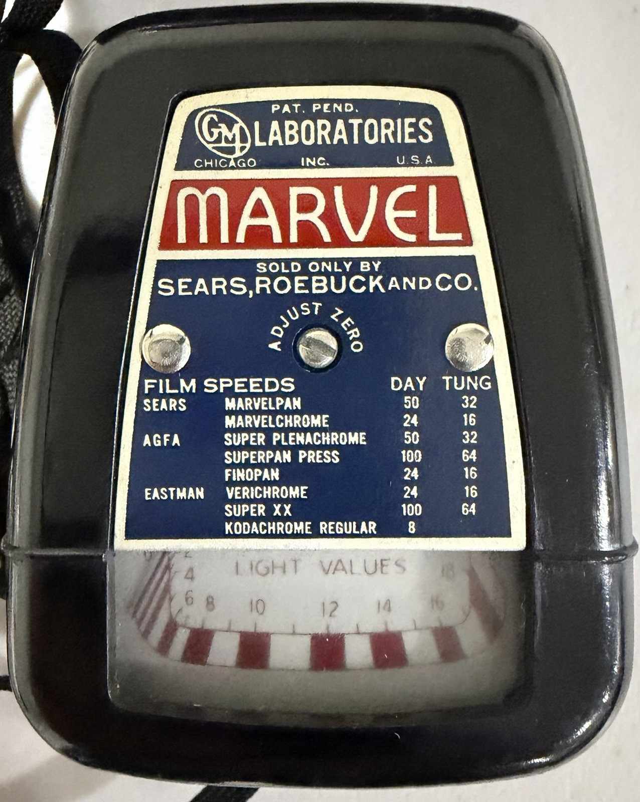 Vintage GM Laboratories MARVEL LIGHT EXPOSURE METER sold at Sears Roebuck And Co