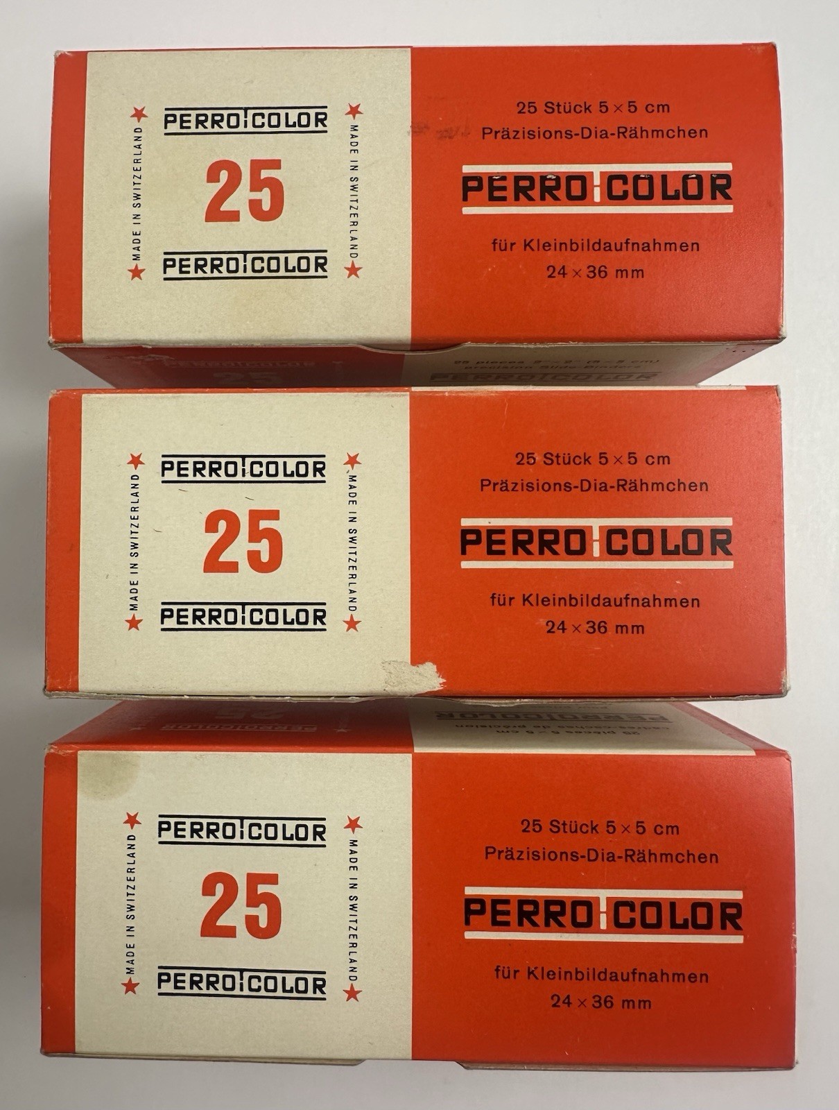 Perro Color Glass 2×2″ Precision Slide Binders (24mmX 36mm) 25pcs Each—Lot Of 3