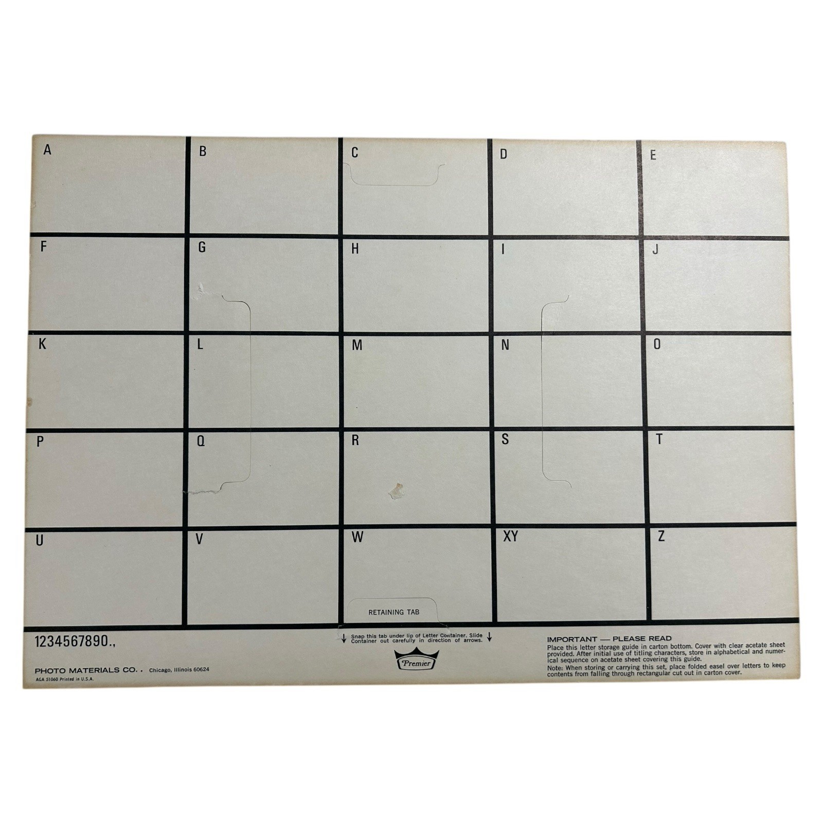Premier Vintage Movie 3-D Titling Set For Home Movies And Slides