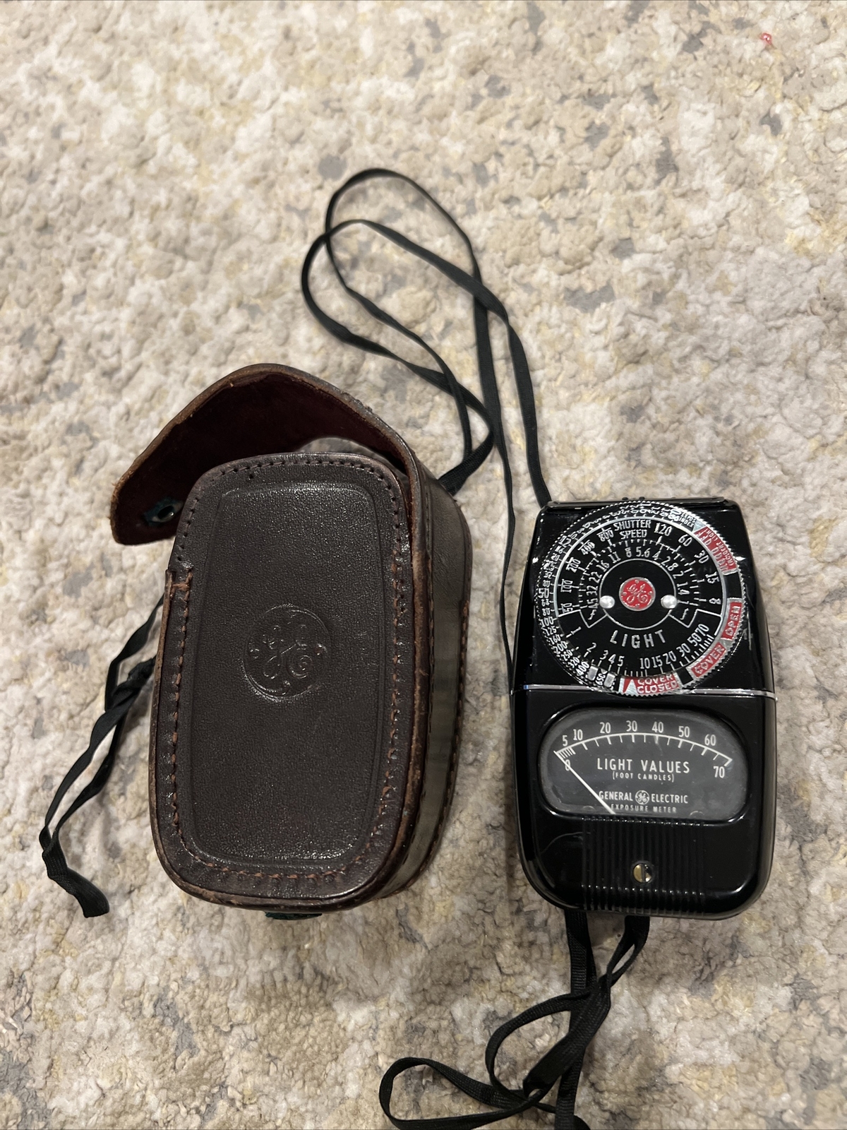 Vintage Exposure Meter GE General Electric Model 8DW58Y4 w/ Case WORKING