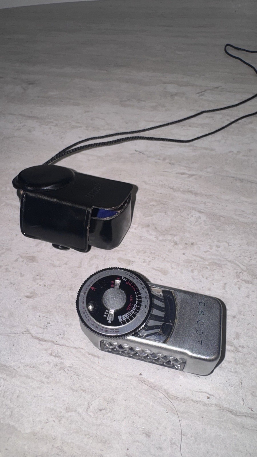 Vintage On Camera ExposureLight Meter ESCOT. Japan Untested Loose Plastic Film