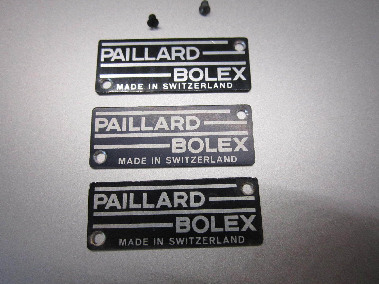 ‘PAILLARD BOLEX LOGO PLATE BADGE’ for BOLEX NON-REFLEX 16mm movie camera