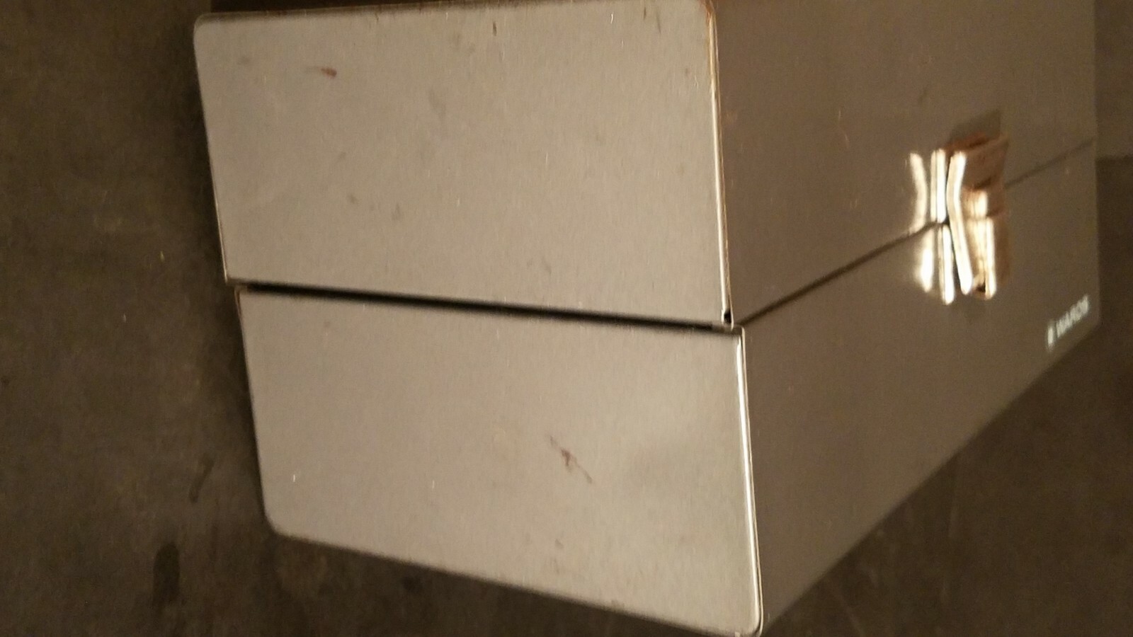Vintage Metal Montgomery Wards 8mm Reel Storage Holder Box Case