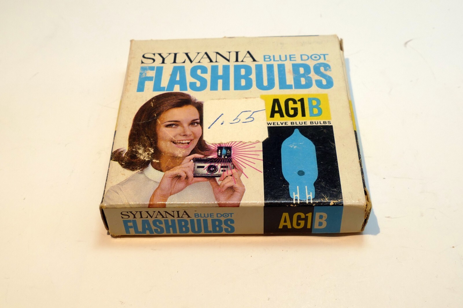 Sylvania Blue Dot AG-1B Flashbulbs Original Box – 8 Bulbs