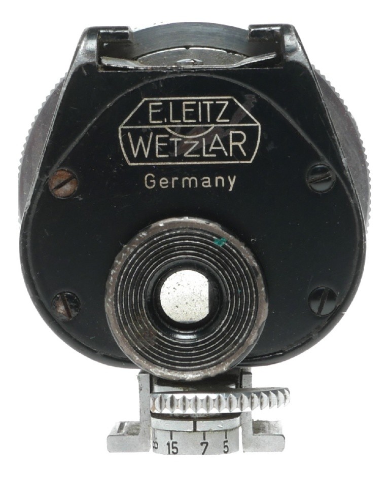 Leitz universal viewfinder fits Leica RF screw mount cameras