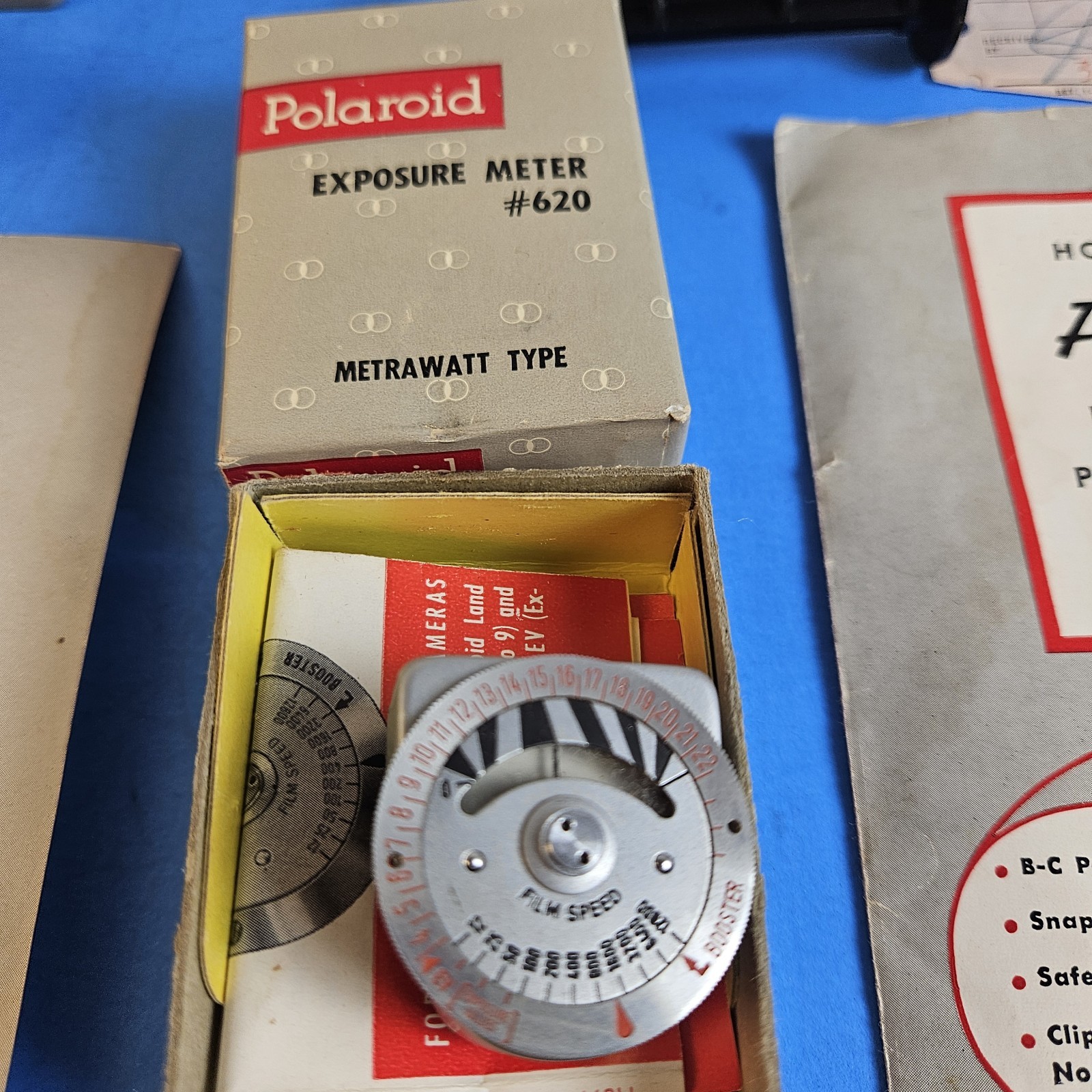 Vintage Lot of Polaroid Camera Accessories/Manuals/etc – Untested 581A,456,620