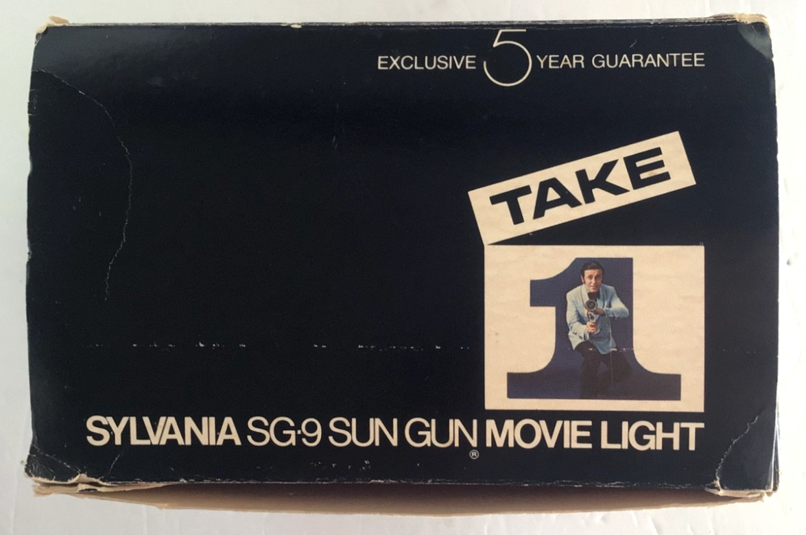 Sylvania SG-9 Sun Gun Movie Light Complete w/ Box 1960s Vintage Tested & Working