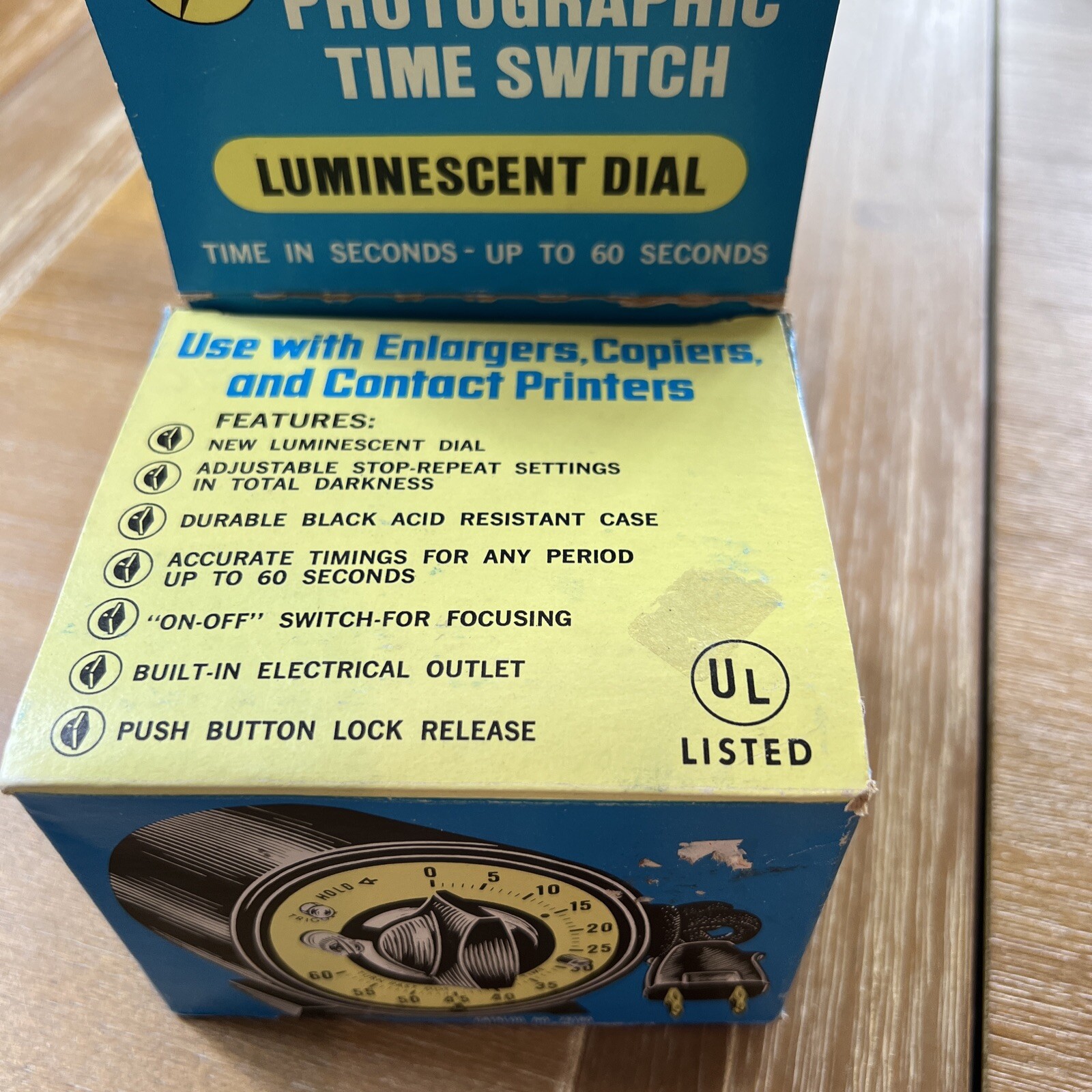 Mark-Time Photographic Time Switch With Luminescent Dial – Vintage NOS