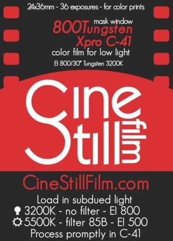 800Tungsten High Speed Color Film, 120mm Format (ISO 800)