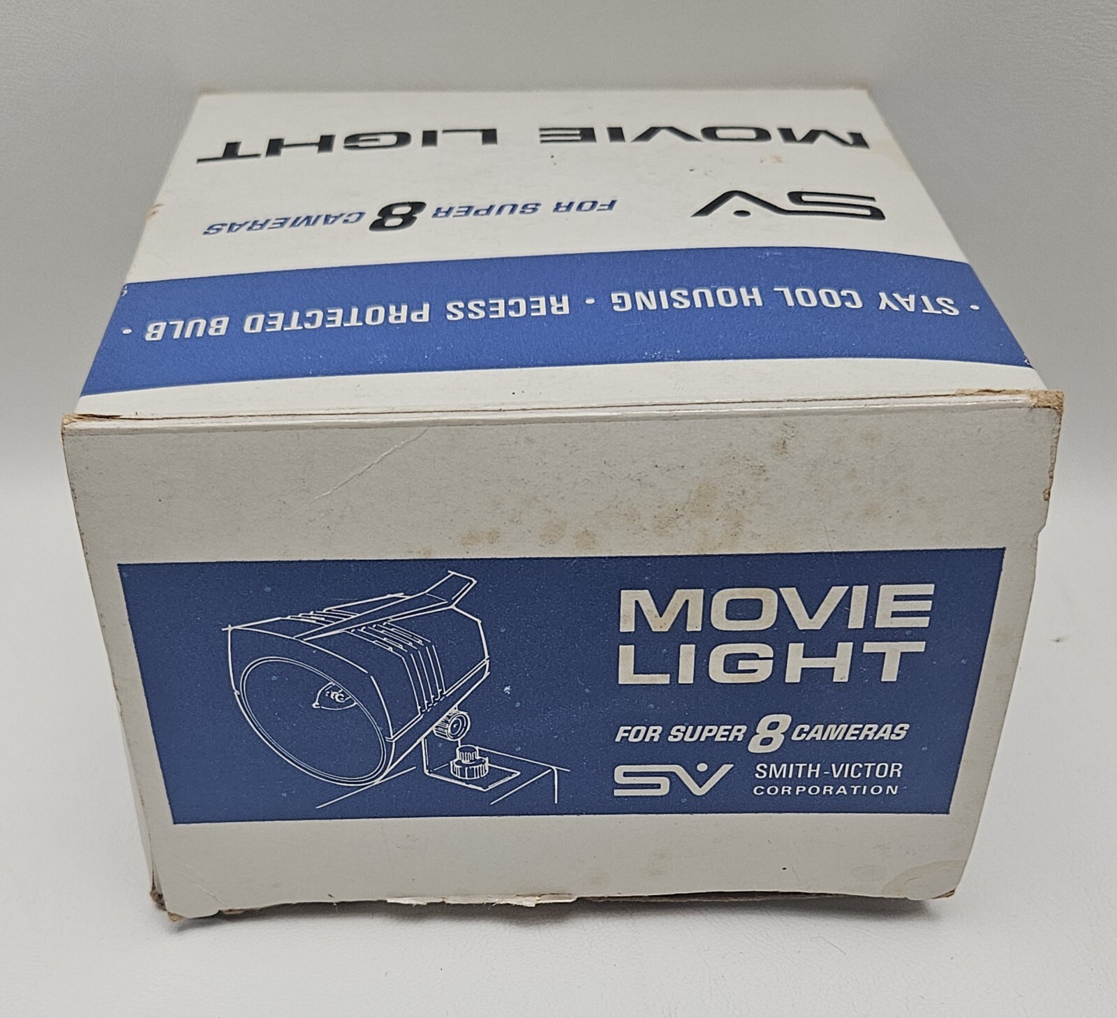 SV Movie Light For Super 8 Camera Q1U Box Brackets Smith Victor