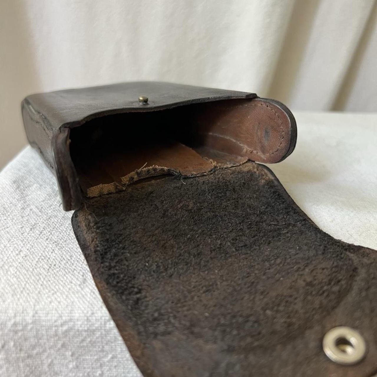 Early 1900s Eastman Kodak Co. Dark Brown Leather Camera Belt Case