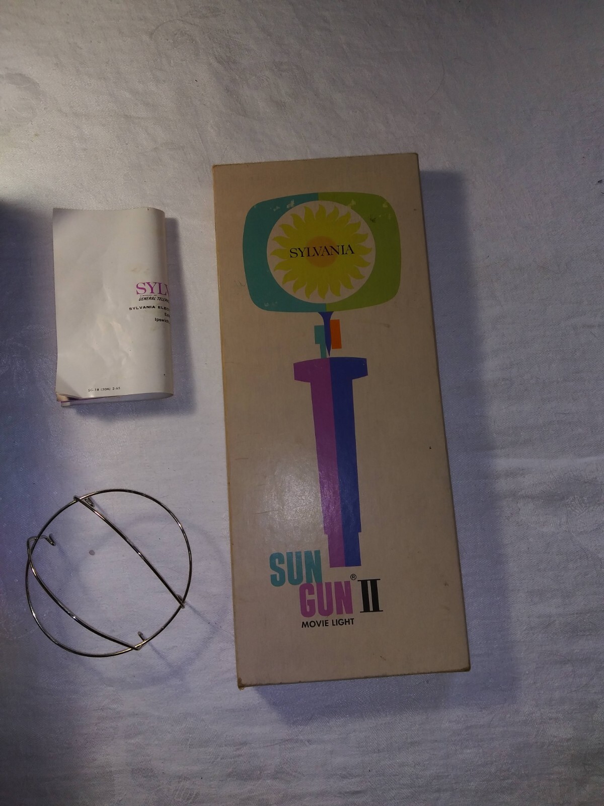Vintage Sun Gun II 2 Movie Light Sylvania SG-55 Working with Box & Instructions