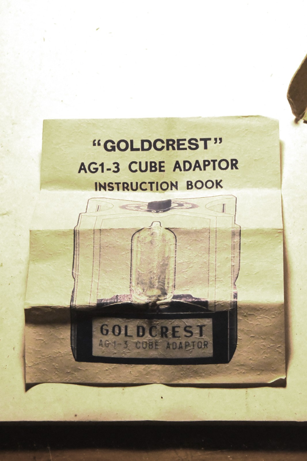 Vintage Goldcrest automatic AG 1-3 cube adaptor from Macau for camera
