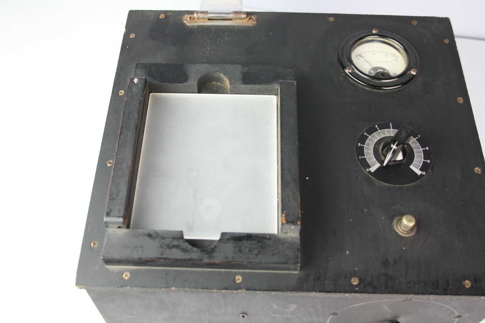 Antique Curtis Color Glass Plate Negative Contact Printer Photograph Darkroom