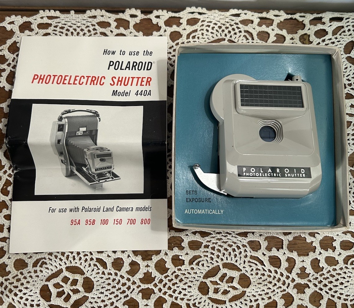Vtg Polaroid Photoelectric Shutter Mod #440 with Original Box & Manual-Untested