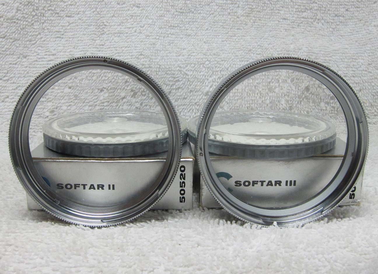 TWO Hasselblad/Zeiss 50/B57 SOFTAR II & III FILTERS. 80mm Planar. MINTY w/Box