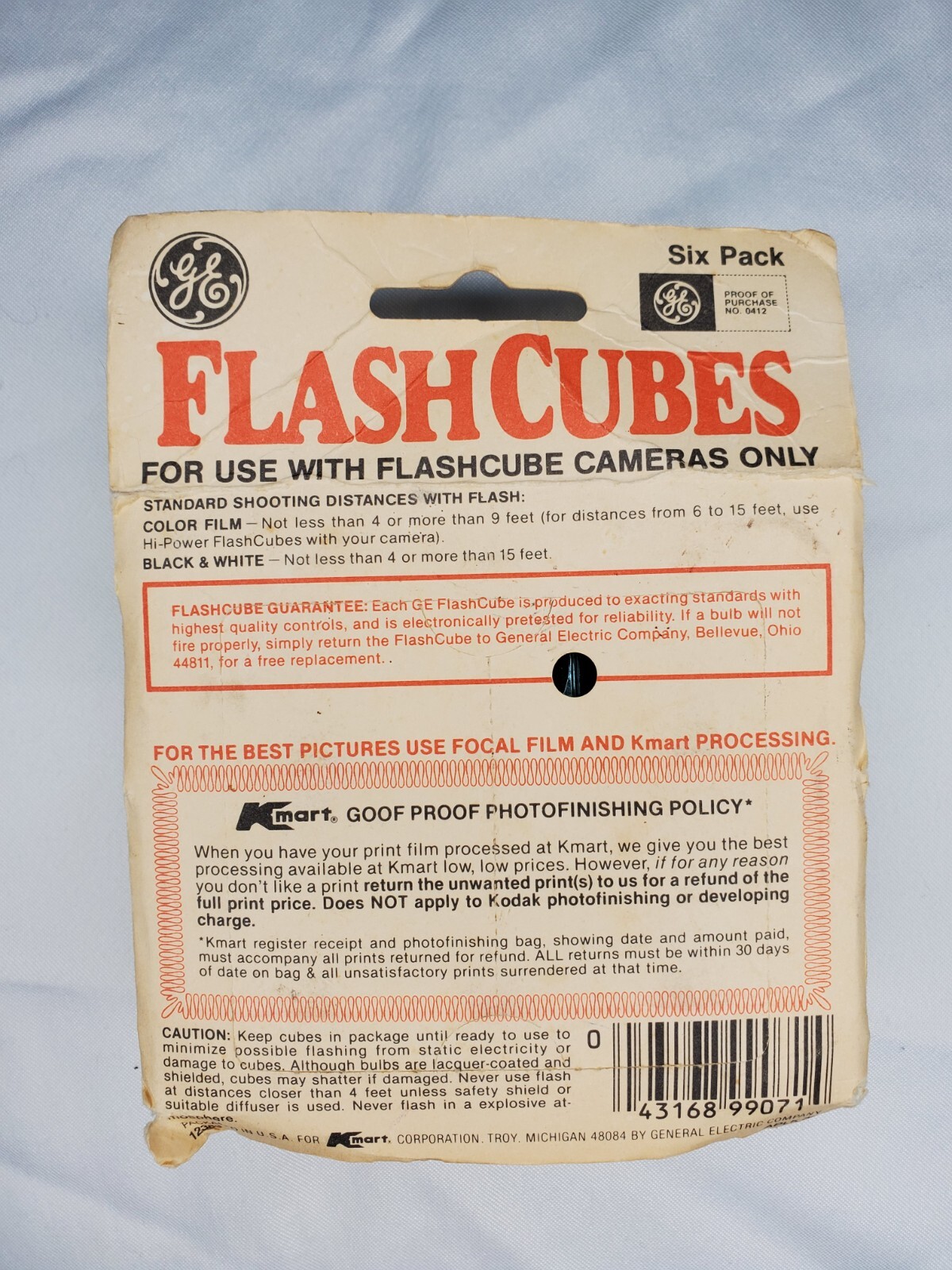 GE Flashcubes Six Pack for all standard fashcube cameras