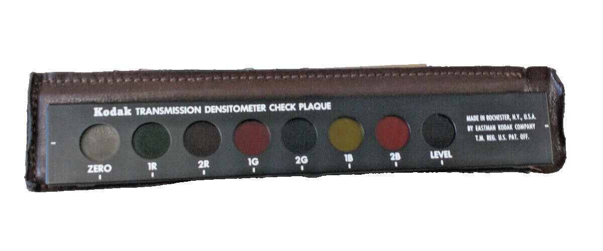 Vtg Eastman Kodak Transmission Densitometer Check Plaque – 1986 #170 Photography