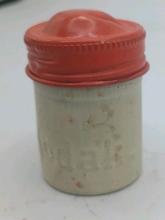 KODAK Panatomic-X Metal Film Cannister, White With Orange Top Vintage 35mm Film