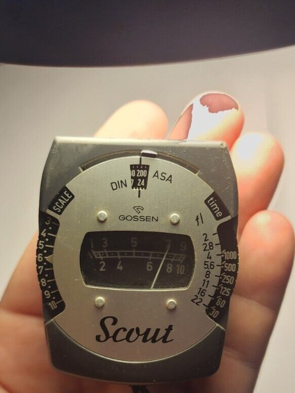 Vintage GOSSEN Scout Camera Light Meter West Germany & Blower Brush