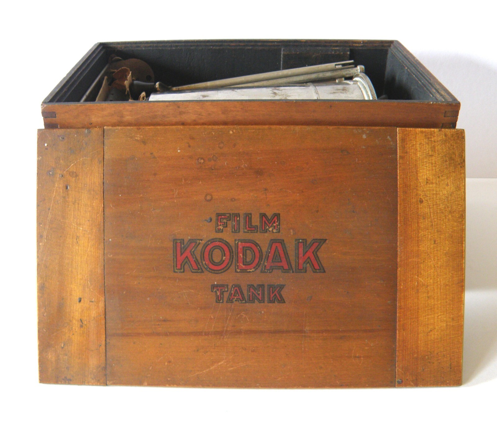 Antique Wooden Box Joint Kodak Film Tank 3 1/2in Model “B”-2 C.1907