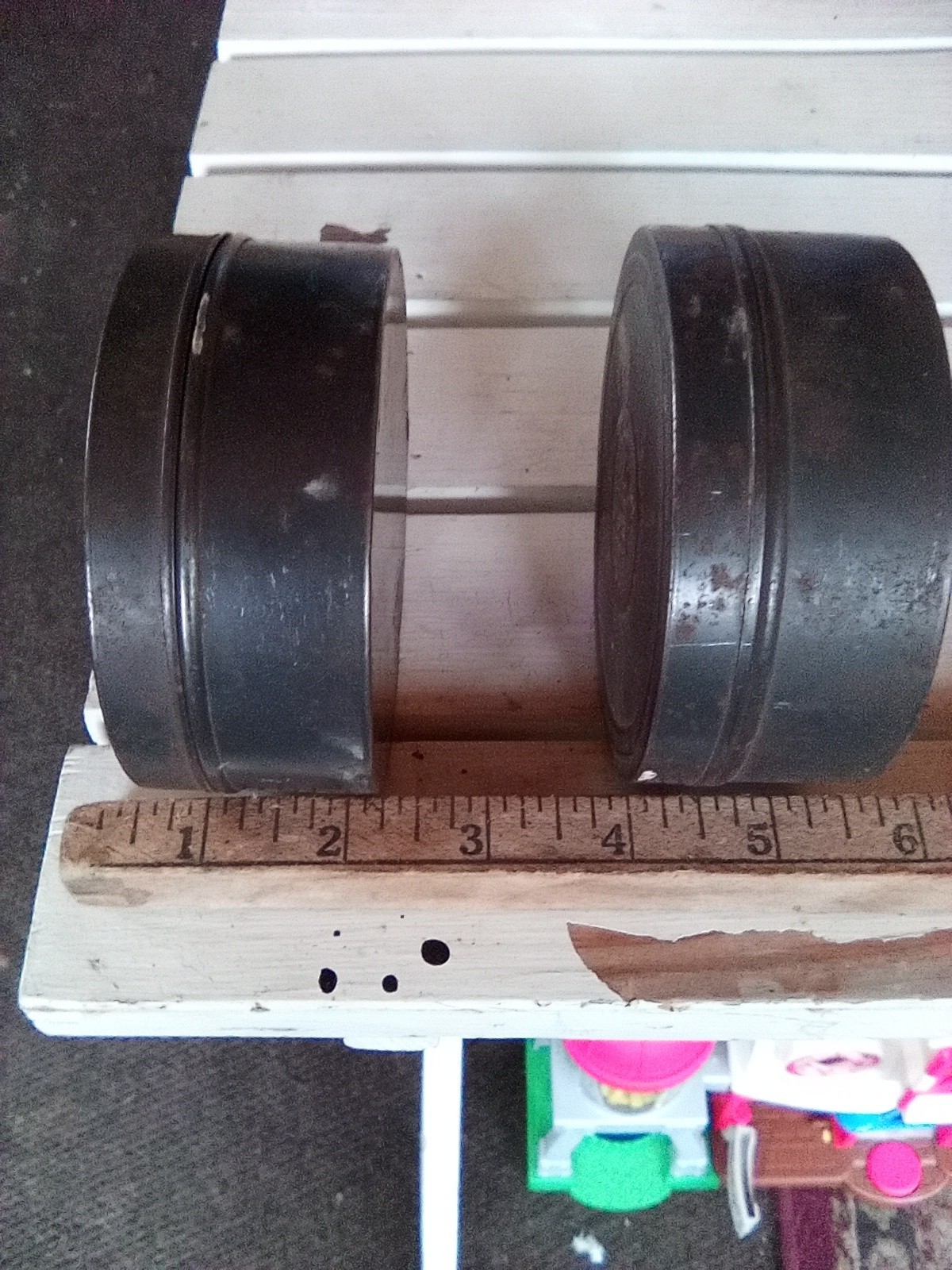 2 Vintage 4 inch Eastman Kodak Metal Film Case container