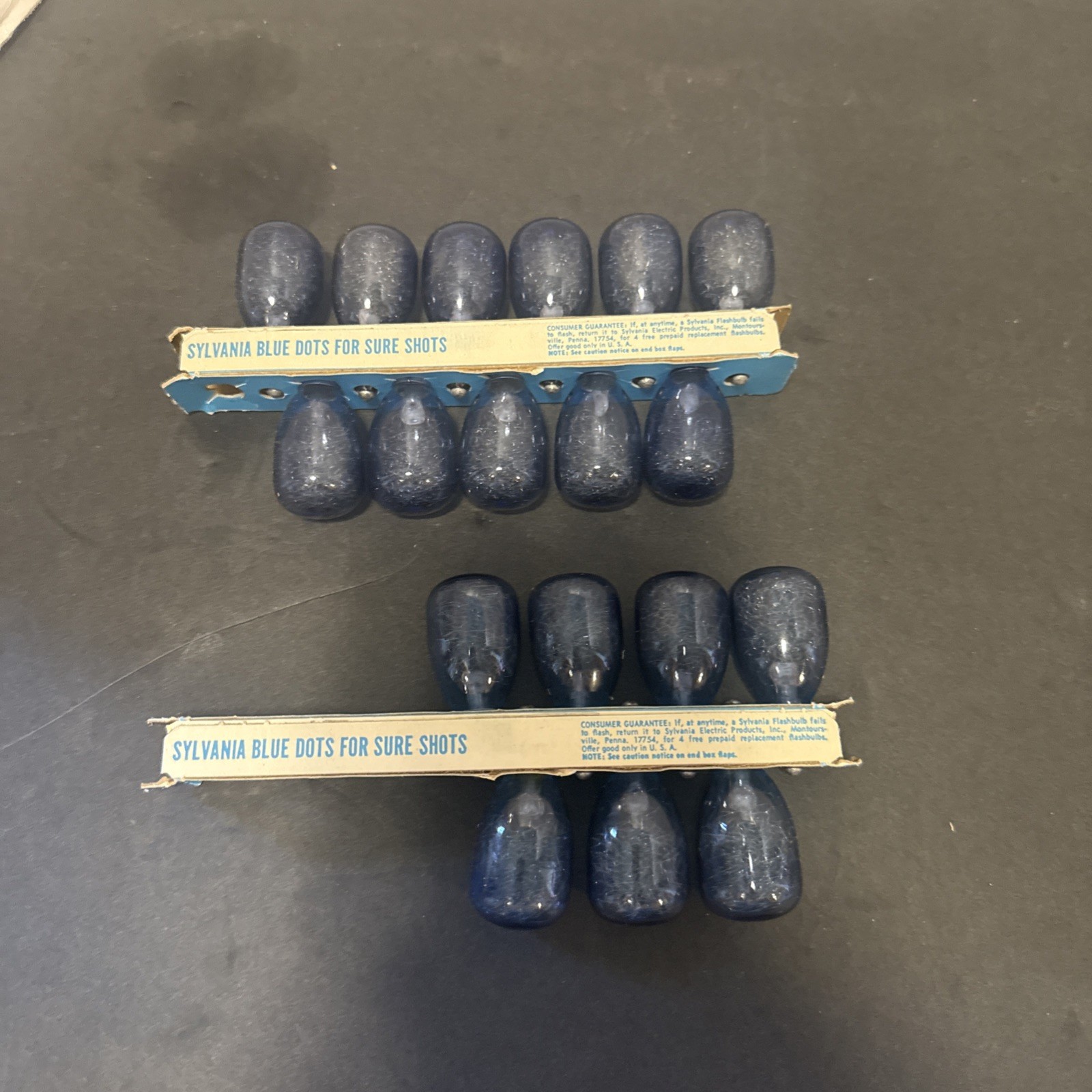 Two Boxes Of Vintage Sylvania Blue Dot M3B Flashbulbs Not Full