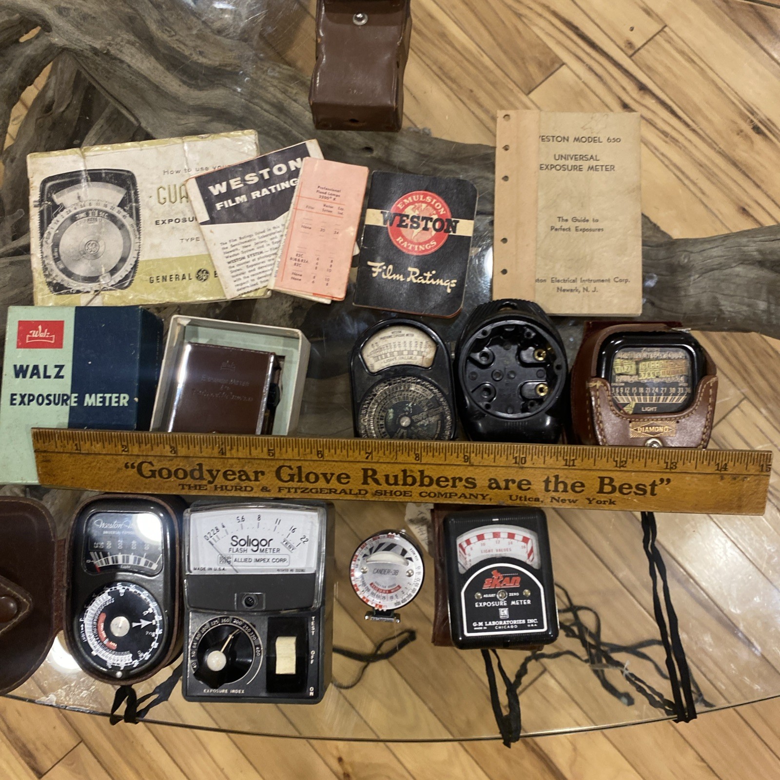 Large Lot Of Light Meters – Extra Case – Paperwork And More –
