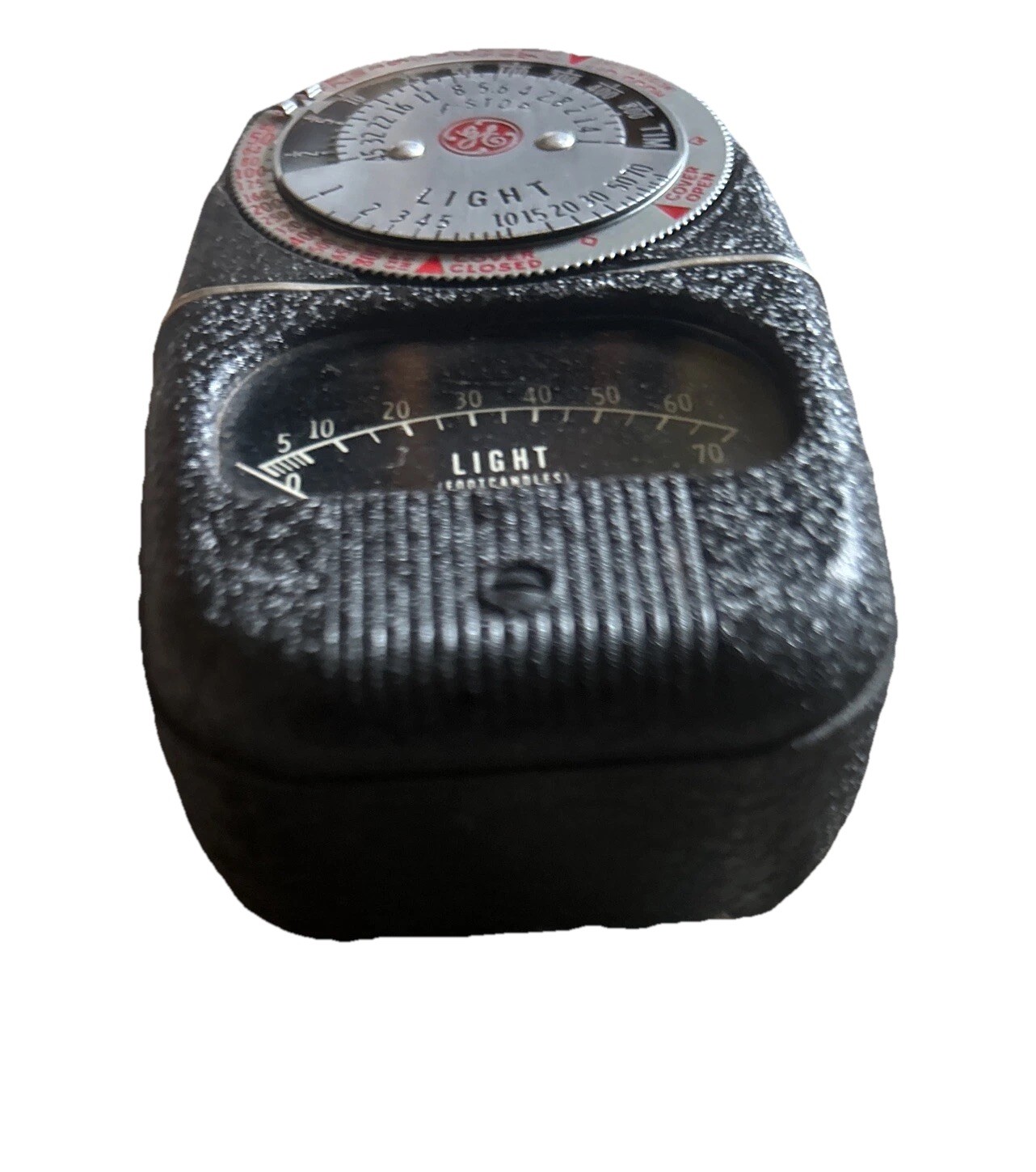 VTG GE Light Meter General Electric W/ Leather Case Type DW-68 Exposure TESTED