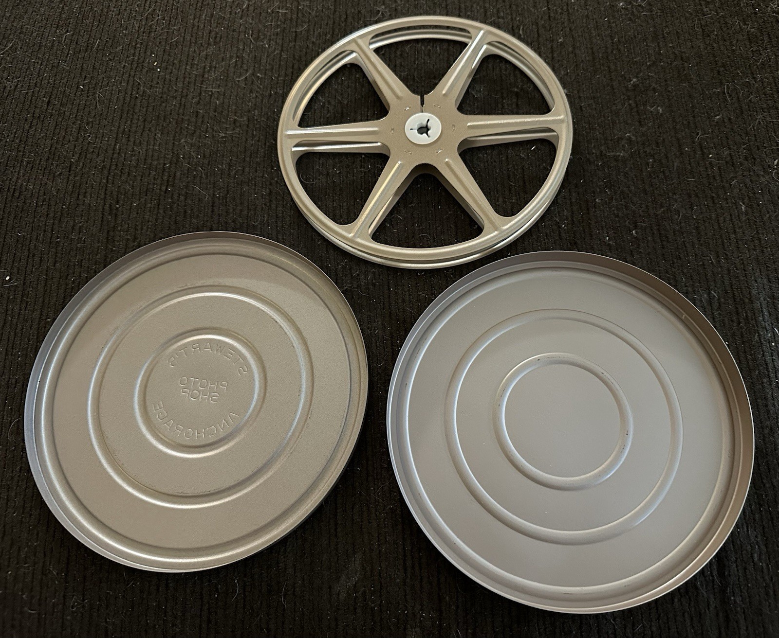 Lot of 7 Vintage 8mm / Super 8 Metal Film Reels & Tins Kodak Stewart’s