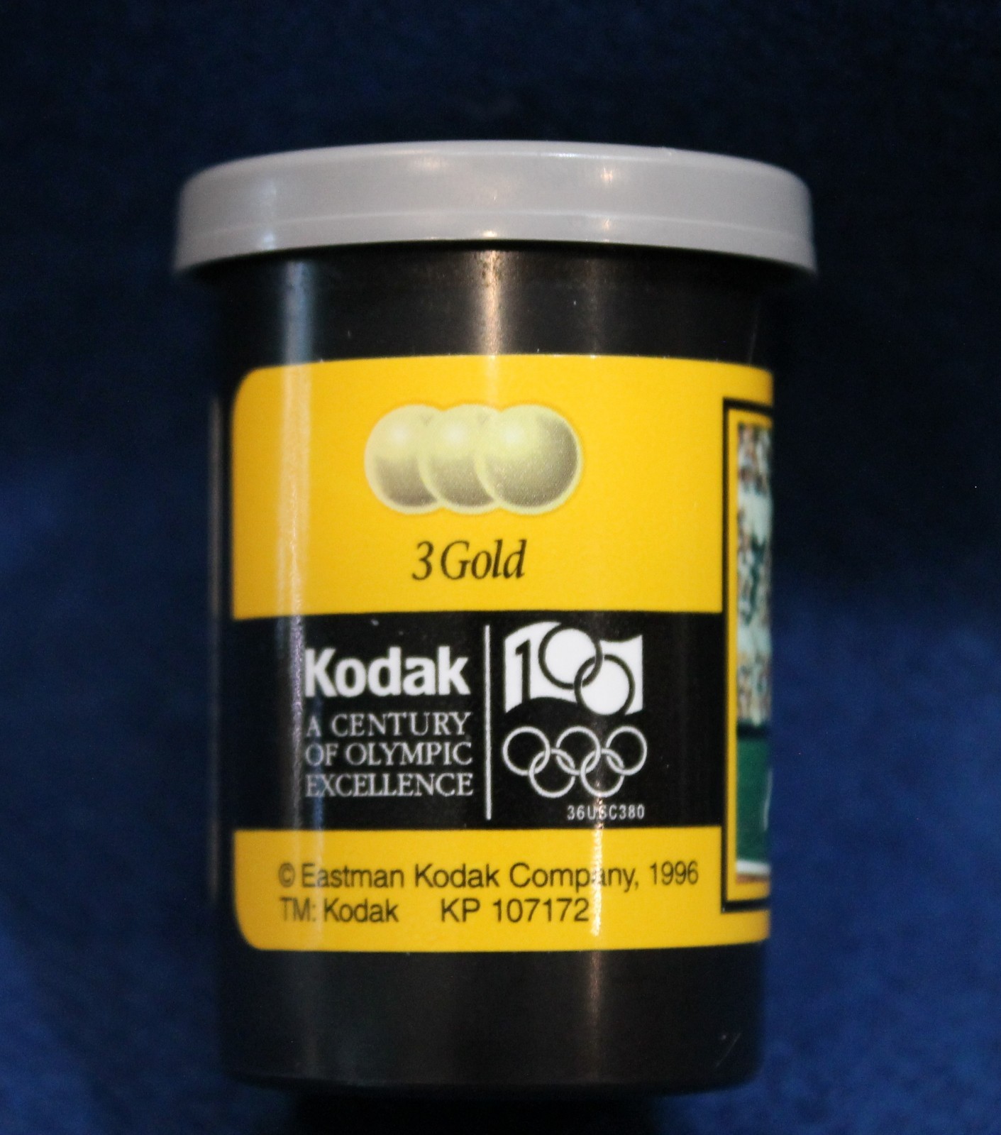 1996 KODAK FILM CANNISTER OLYMPIC MOMENTS WILMA RUDOLPH (1960 ROME) – empty (B)